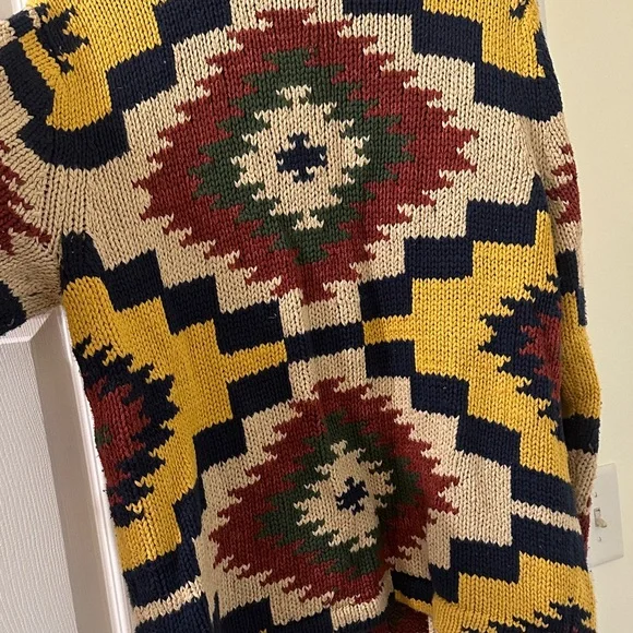 Vintage Ralph Lauren Denim & Supply  Navajo Midwestern Heavy Knit Cardigan - Picture 3 of 3
